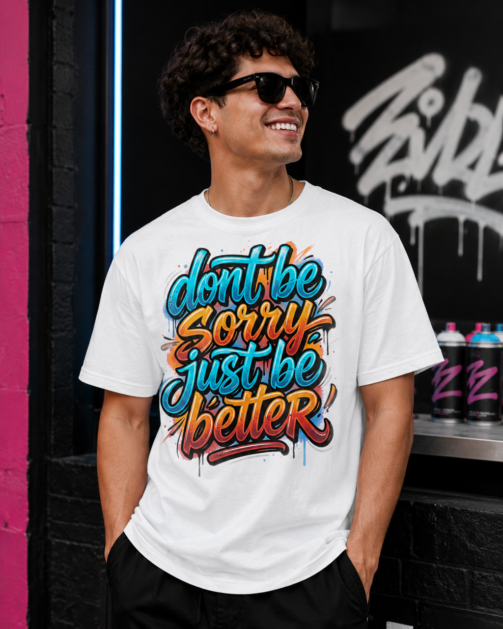 DON’T BE SORRY—JUST BE BETTER STREET-ART TEE
