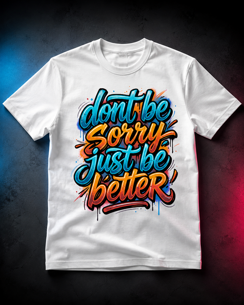 DON’T BE SORRY—JUST BE BETTER STREET-ART TEE