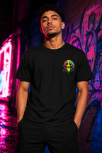 Stay Crazy Neon Smiley Graphic T-Shirt