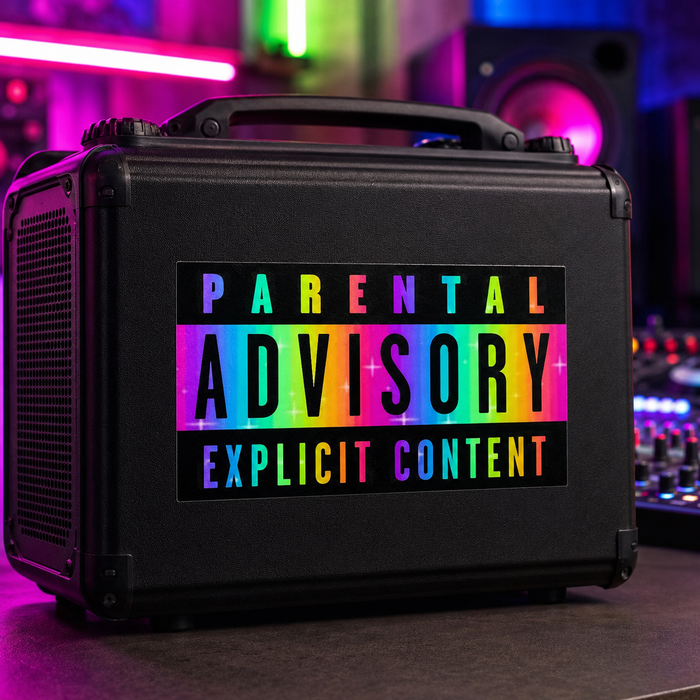 Colorful custom graphic on a black case