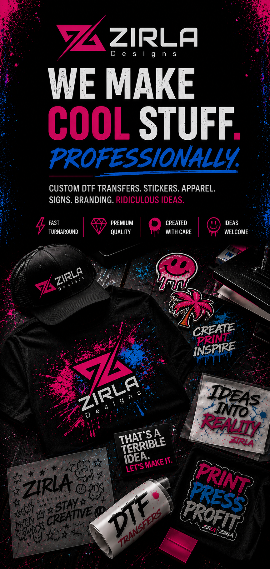 Zirla Designs mobile hero