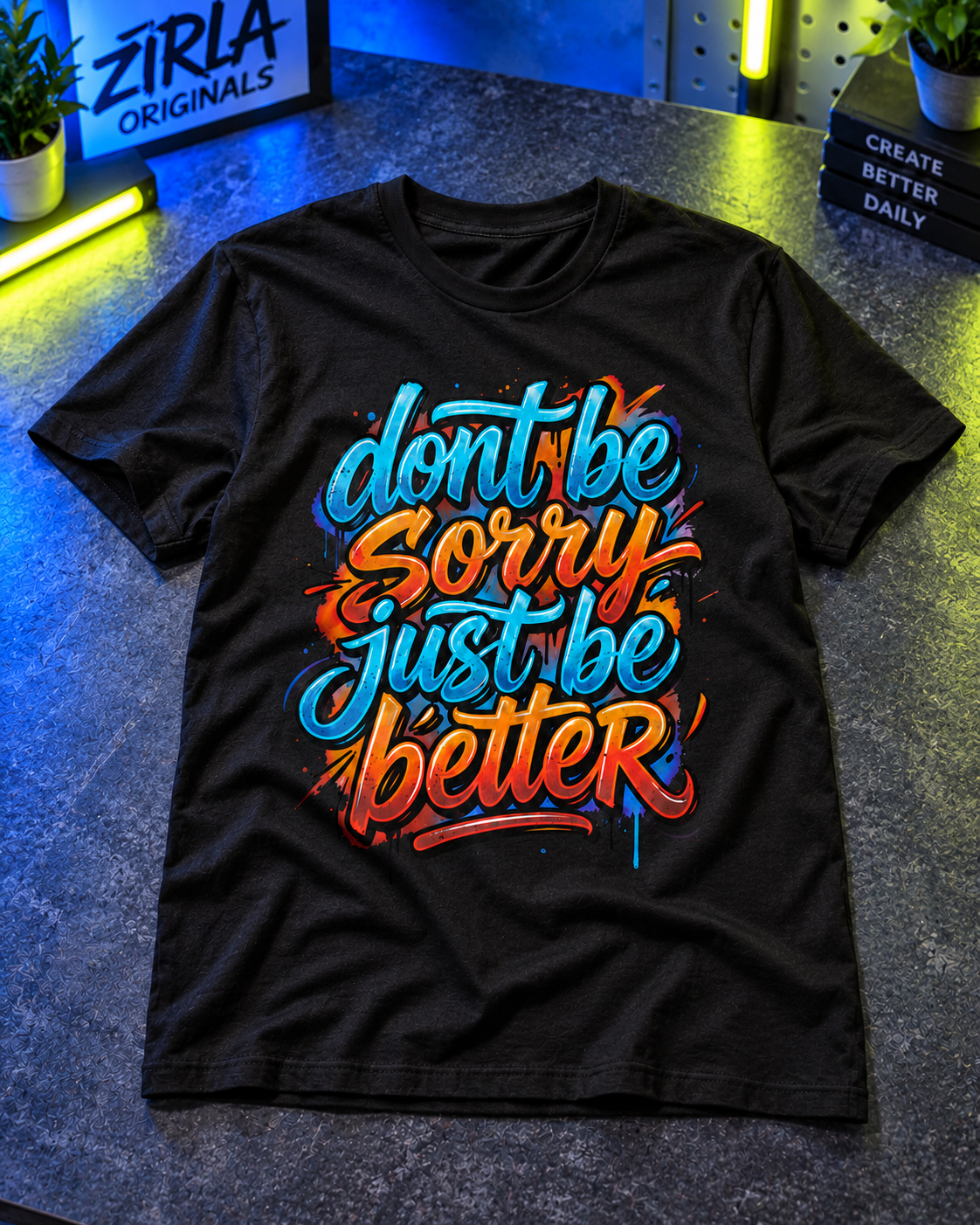 DON’T BE SORRY—JUST BE BETTER STREET-ART TEE