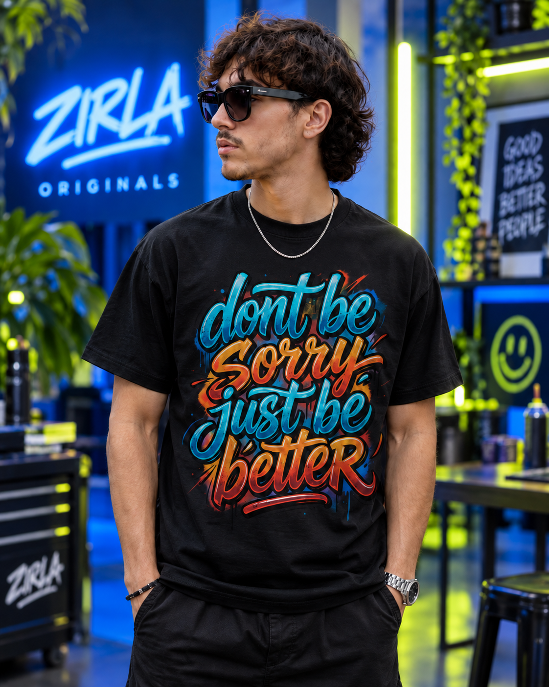 DON’T BE SORRY—JUST BE BETTER STREET-ART TEE