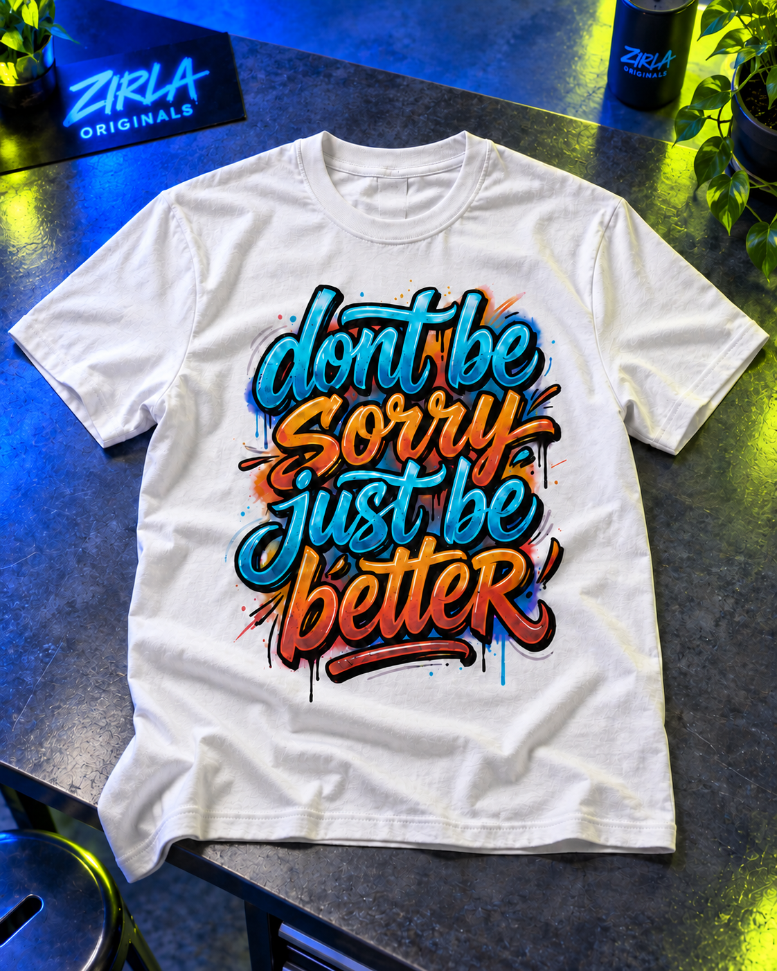 DON’T BE SORRY—JUST BE BETTER STREET-ART TEE
